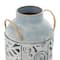 Set of 3 Blue Metal Farmhouse Vase, 9", 11", 13"